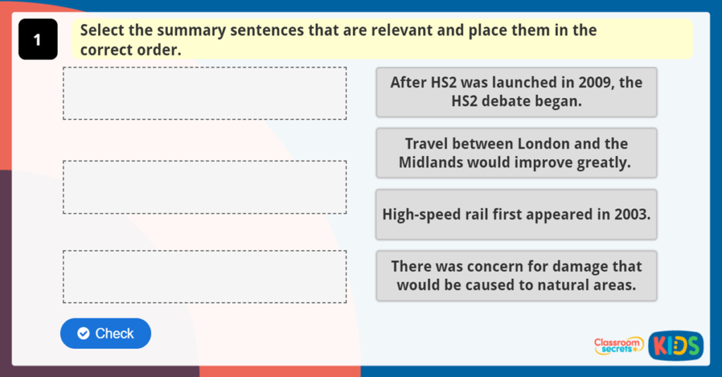 Year 6 Reading Comprehension Challenge Summarising Paragraphs