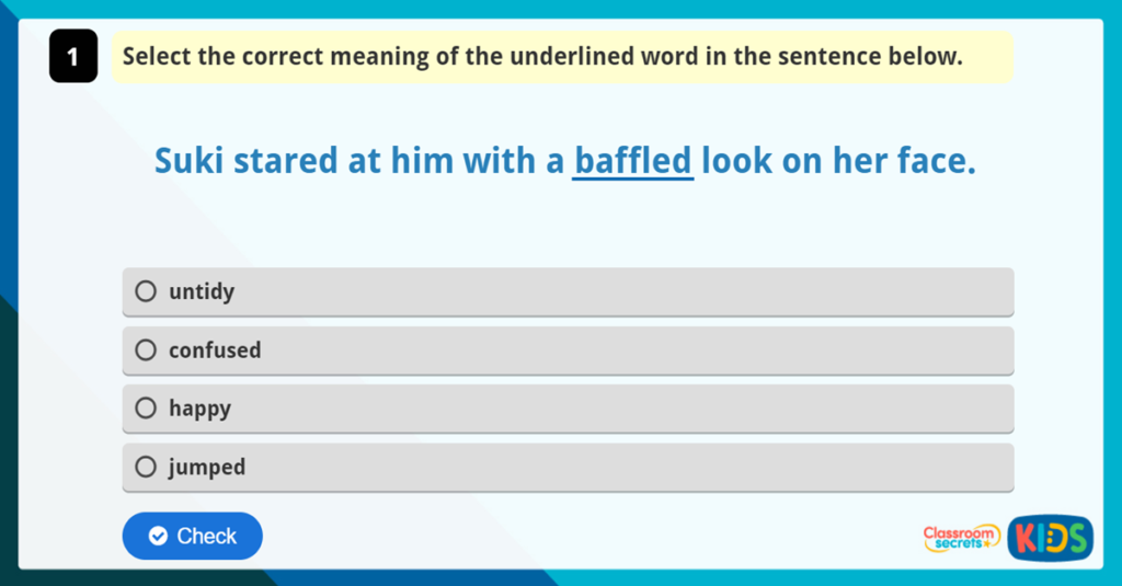 Year 4 Vocabulary Challenge 1