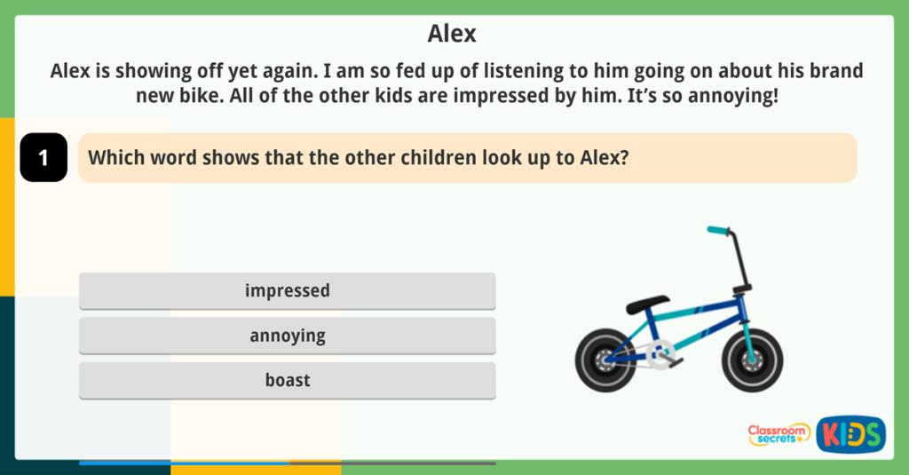 Year 2 Reading Comprehension Activity