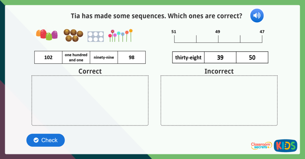 Year 1 Count Forwards and Backwards Activities
