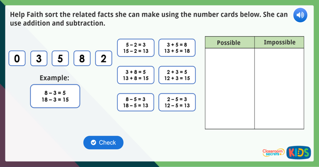Year 1 Related Facts Activities