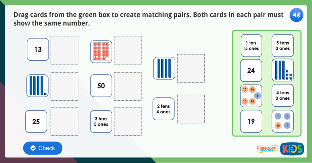 Year 1 Represent Numbers Activity