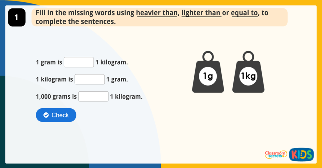 Year 2 Kilograms Activities