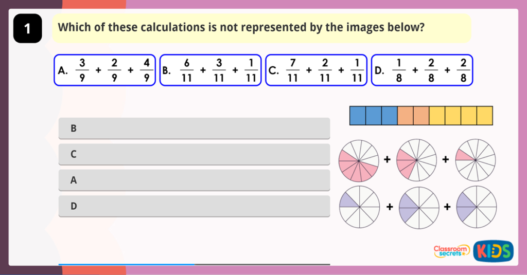 Year 3 Add Fractions Game