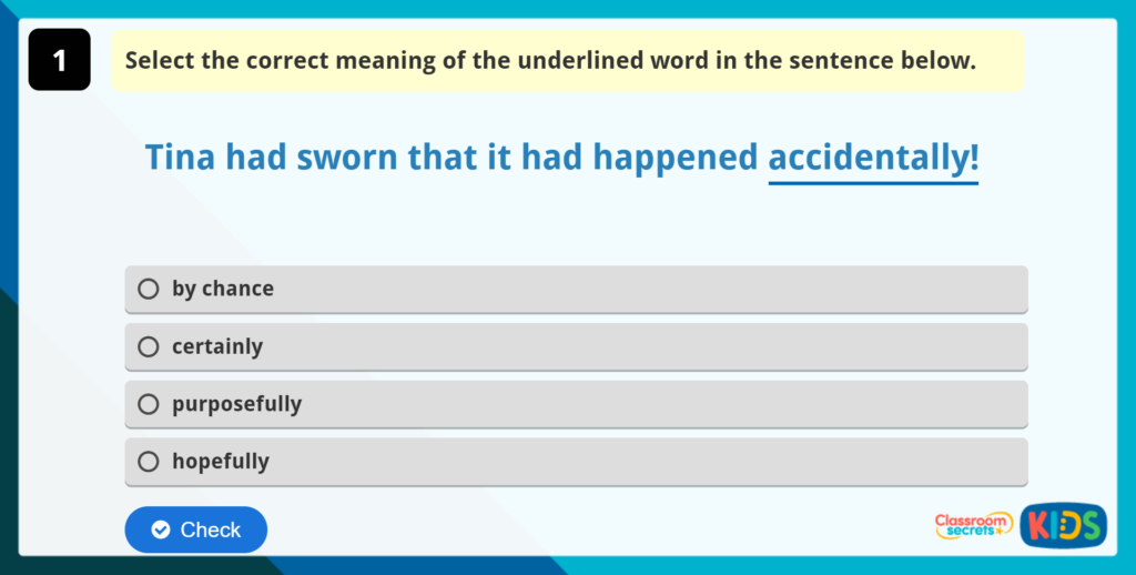 Year 3 Vocabulary Challenge Week 1