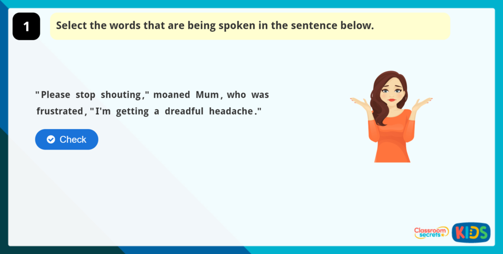 Year 4 Direct Speech Game