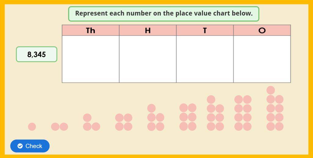 Year 4 Represent Numbers Game