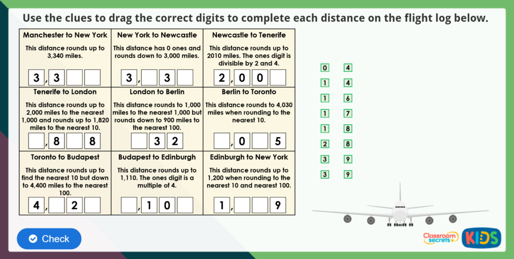 Year 4 Rounding Maths Challenge