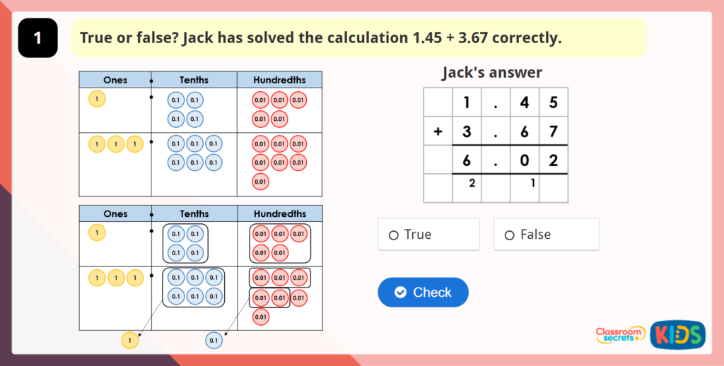 Adding Same Decimal Places