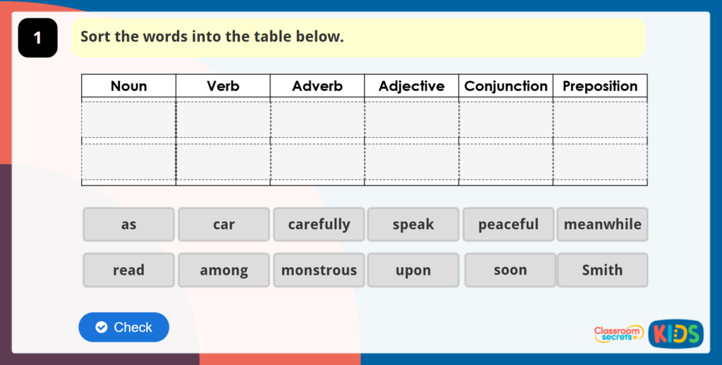 Word Classes Revision