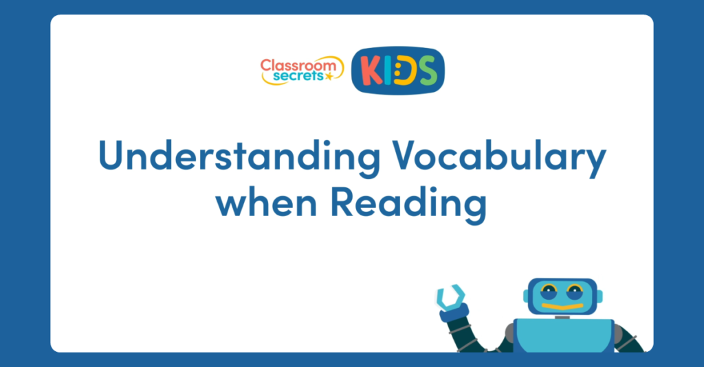 Year 1 Understanding Vocabulary when Reading Video Tutorial