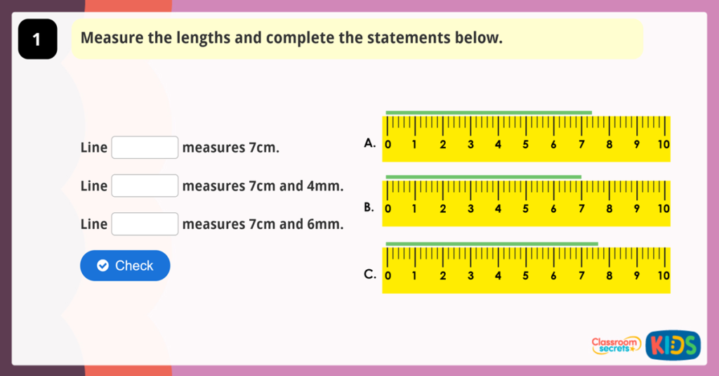 Year 3 Measure Lengths Activities