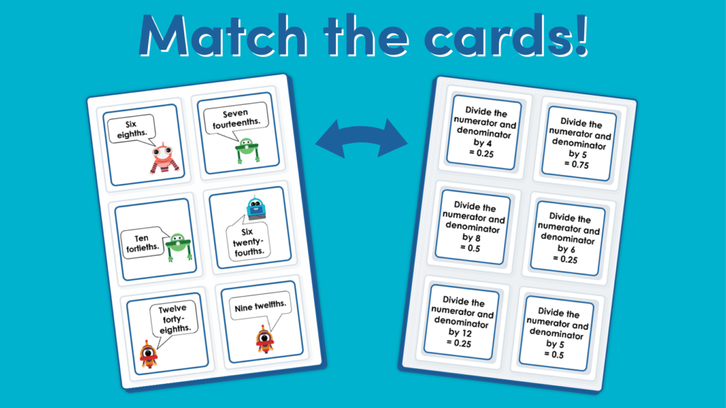 Year 4 Decimal Equivalents Matching Game