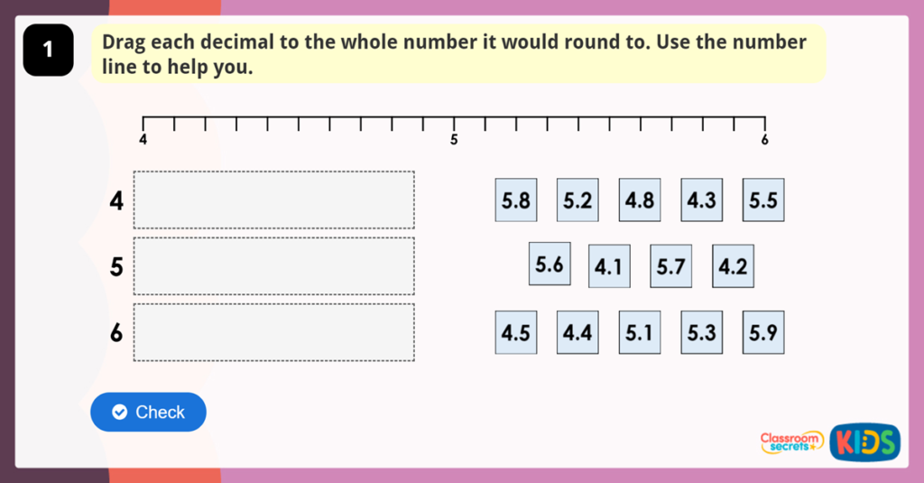 Year 4 Rounding Decimals Game