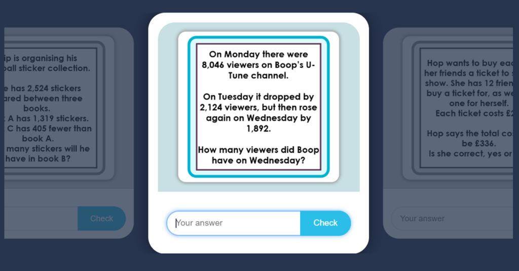 Year 5 Problem Solving Flash Cards Game