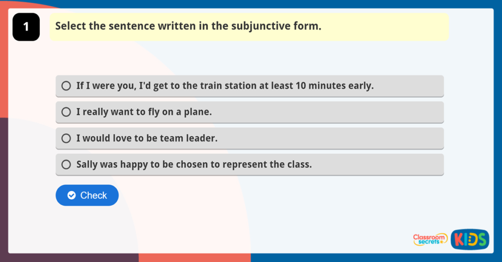 Recognise Subjunctive Form Game