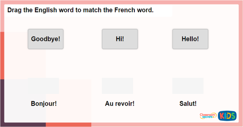 Interactive Game for KS1 French Greetings