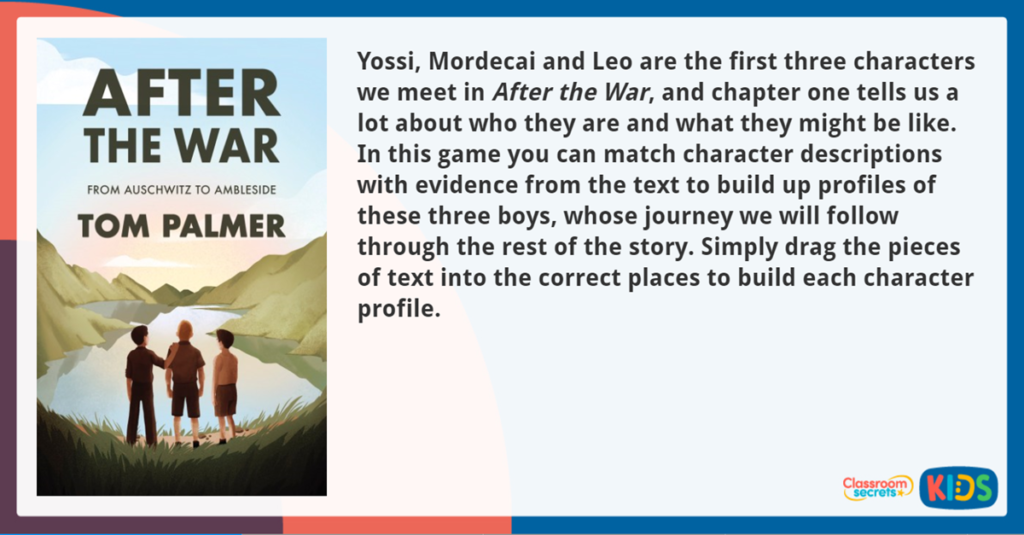 After the War Character Profile Activity