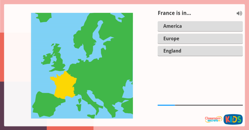 Where is France French Interactive Activity for KS1