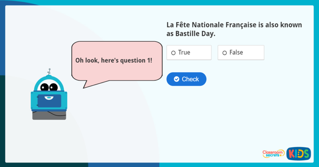 KS2 Bastille Day Quiz and questions