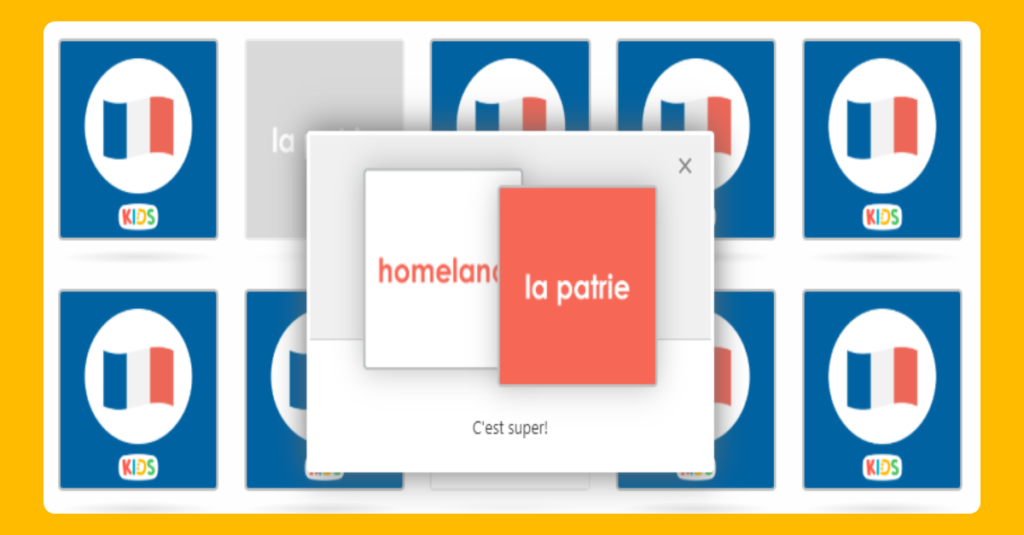 Bastille Day Matching Game