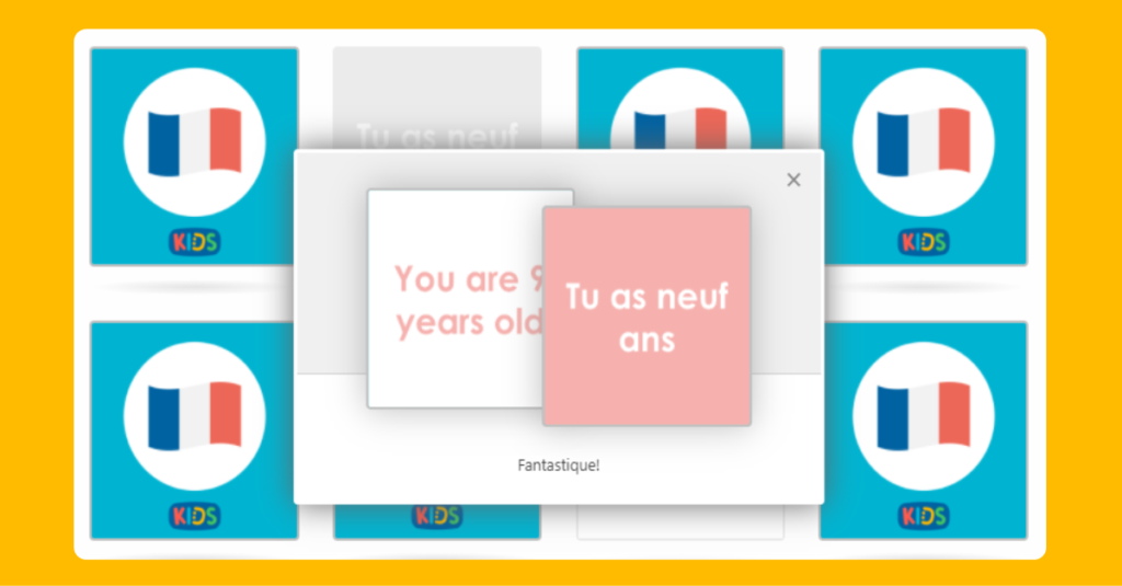 French Quel âge as-tu? Matching Game