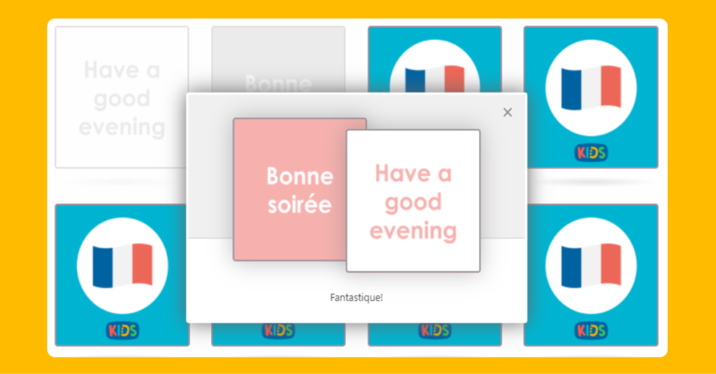 KS2 Matching French Greetings game