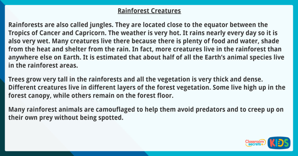 Year 3 Fact File Reading Comprehension 1