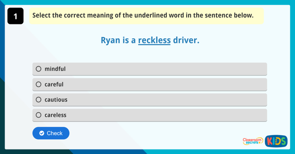 Year 3 Vocabulary Challenge 5