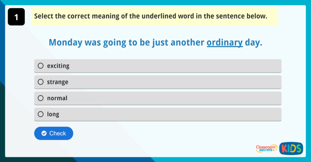 Year 3 Vocabulary Challenge 7