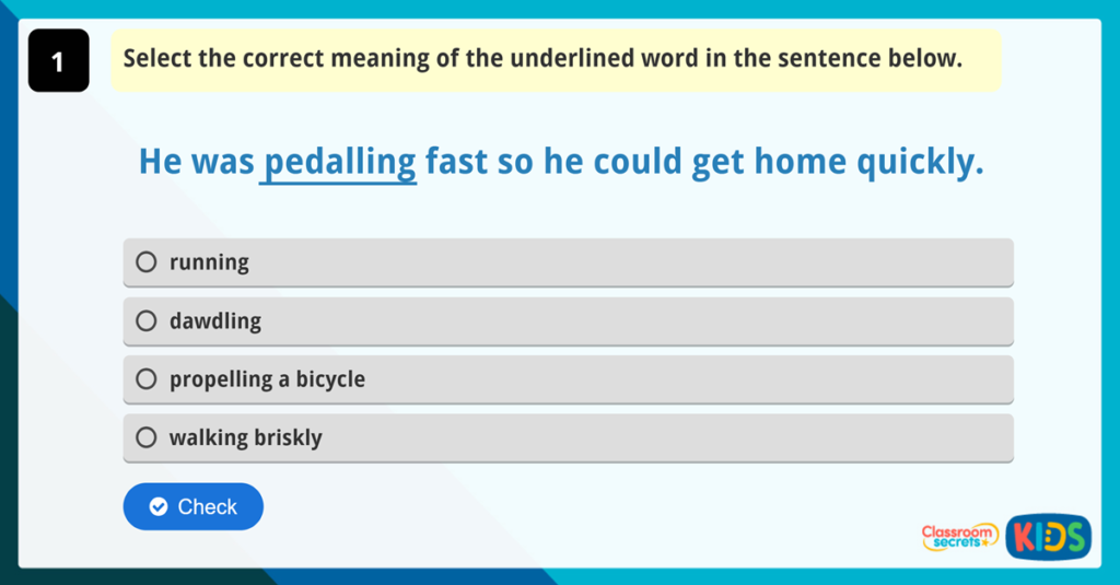Year 4 Vocabulary Challenge 5