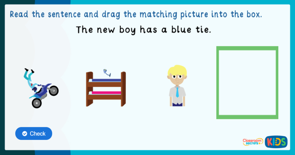 Phase 5 reading a sentence