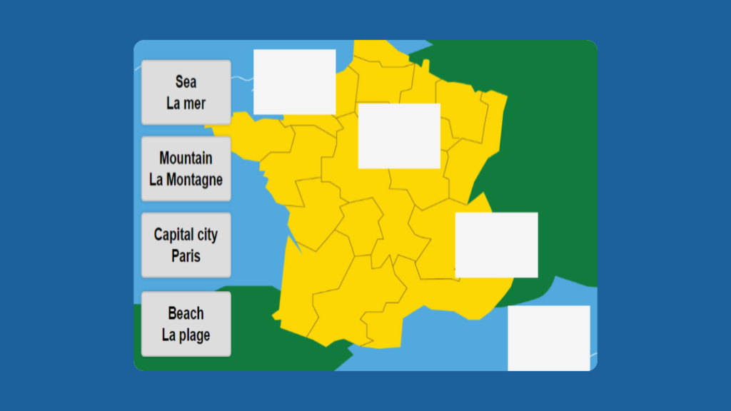 Interactive Map of France for KS1