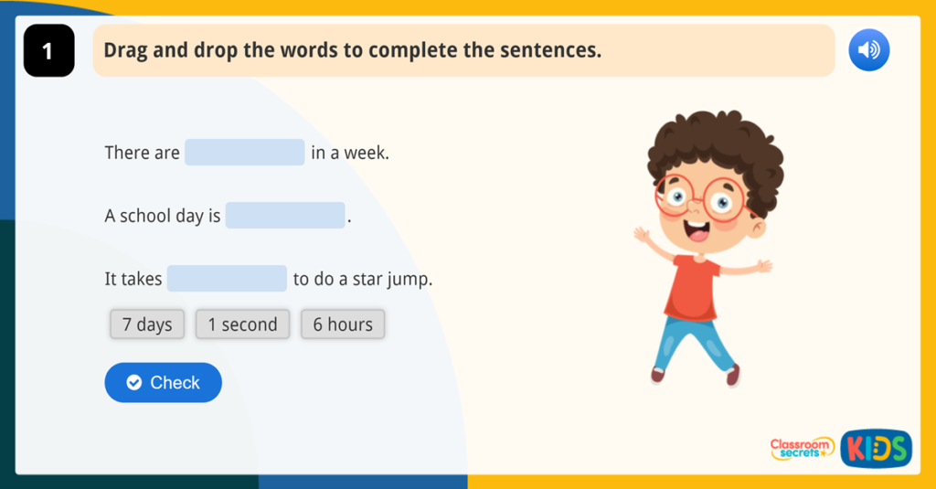 Year 1 Measure and Record Time Activities