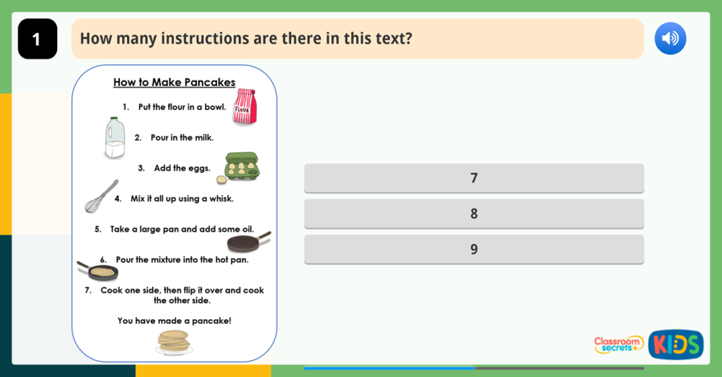 Year 1 Sequencing Events in a Text Activities