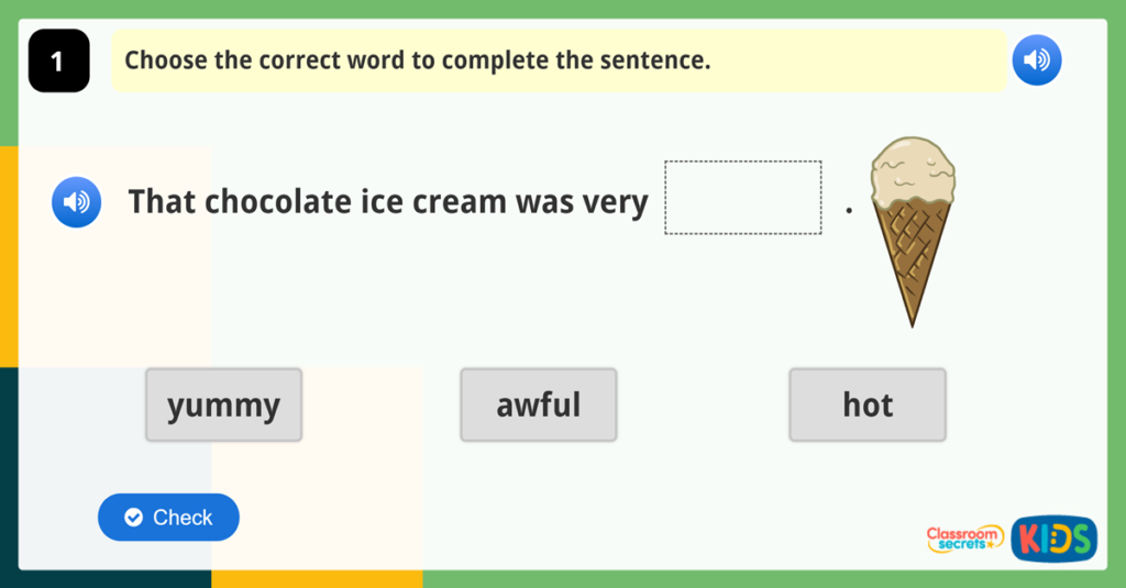 Year 1 Vocabulary Challenge 7