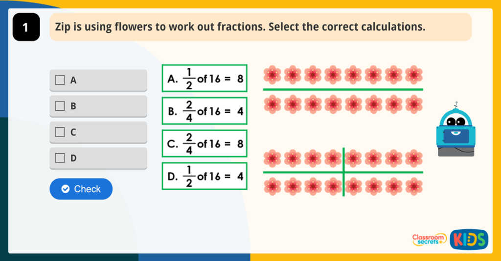 Year 2 Equivalent Fractions Activities