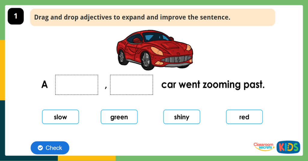 Year 2 expand and improve Sentences using noun phrases