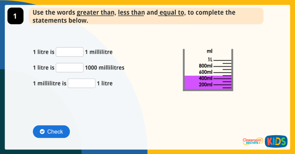 Year 2 Litres Activities