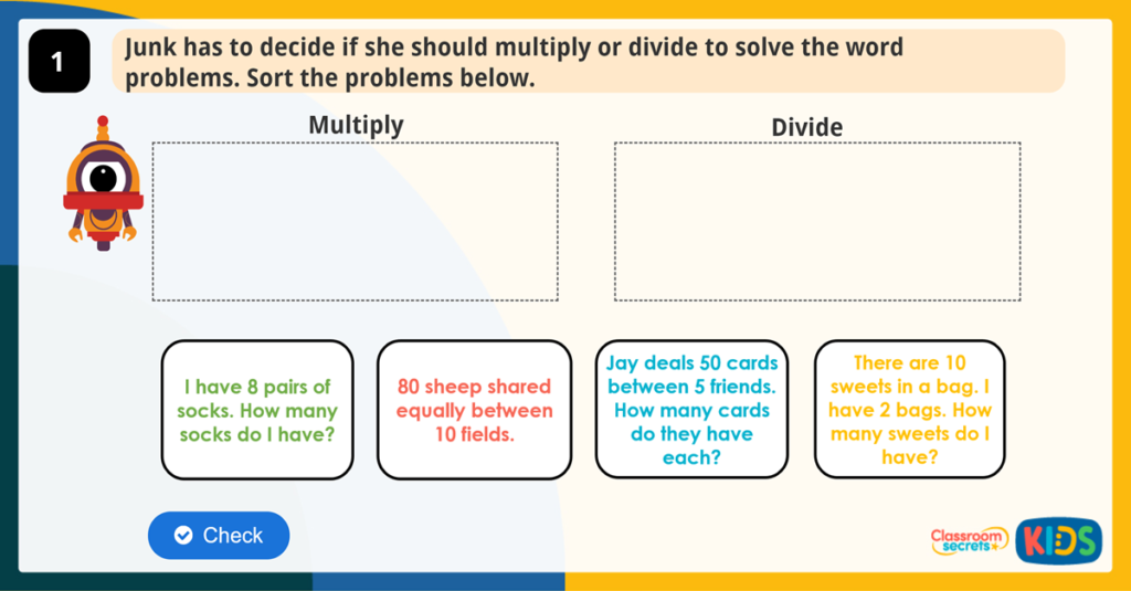Year 2 Mental Multiplication and Division Game