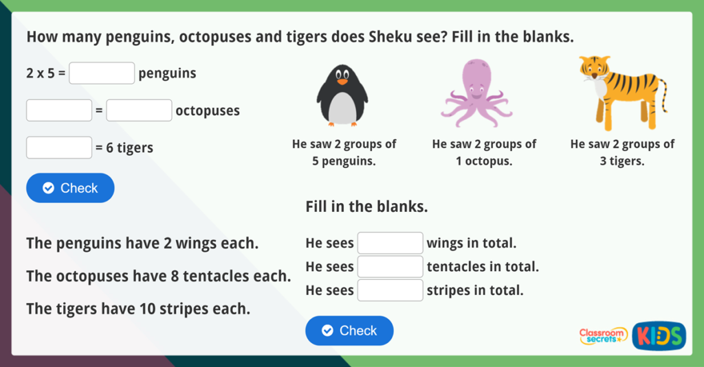 Year 2 Multiplication and Division Calculations Activities