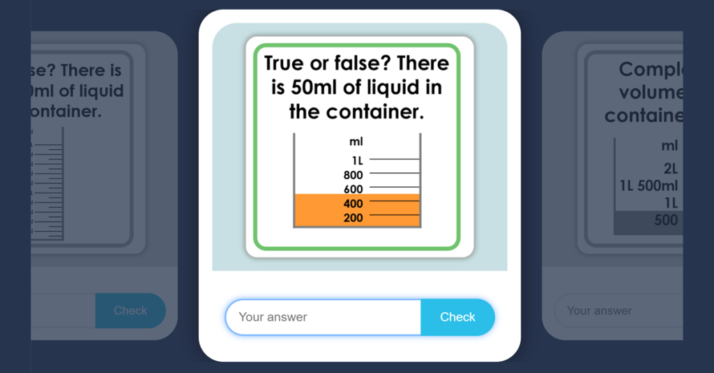 Year 3 Measure Capacity Flash Cards