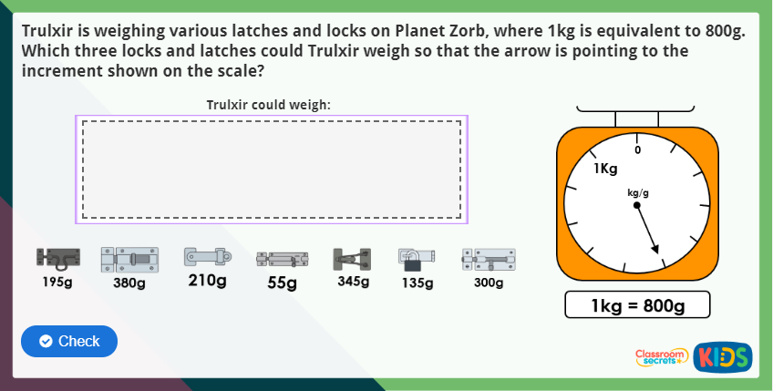 Measure Mass Maths Activity