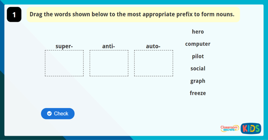 Year 3 Prefixes Game