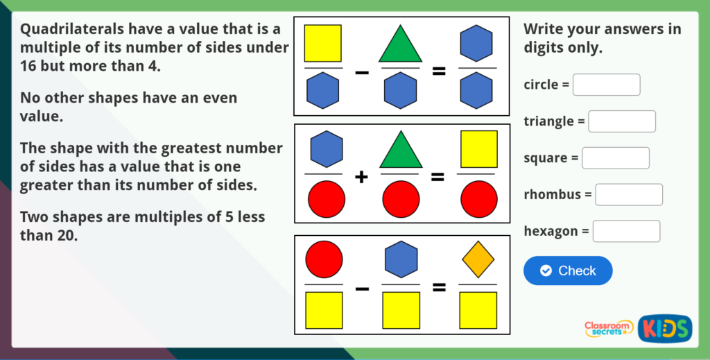 Year 4 Add and Subtract Fractions Maths Challenge