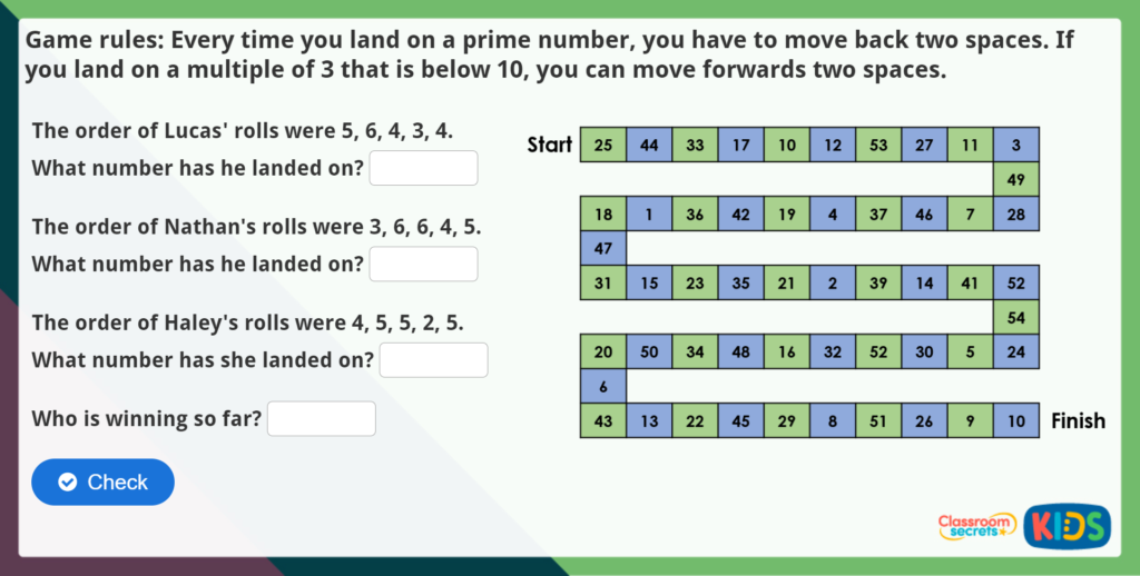 Year 5 Prime Numbers Maths Challenge