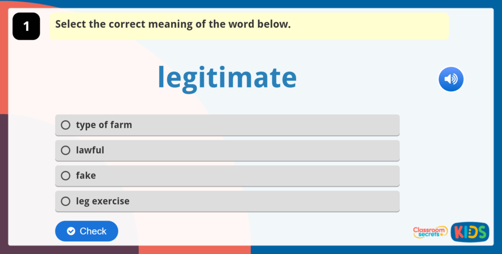 Year 5 Vocabulary Challenge 5