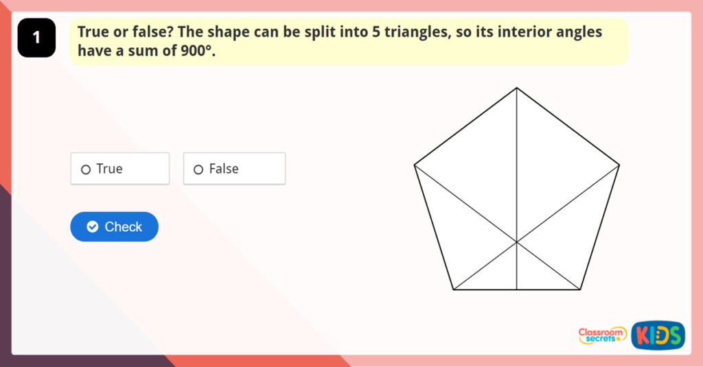 Year 6 Angles in Polygons Game