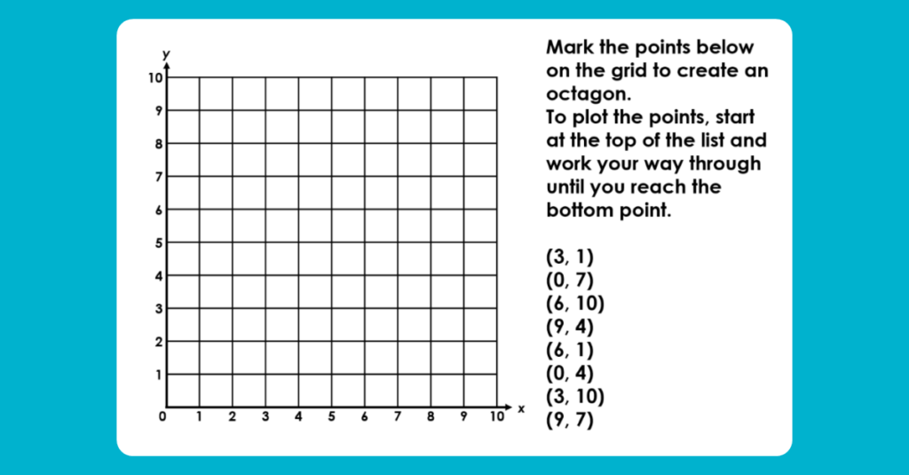 Year 4 Plot Points to Make a Shape Activity