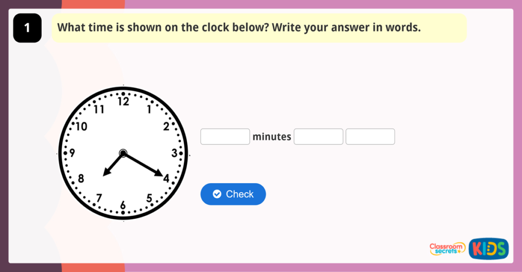 Year 3 Telling the Time Game